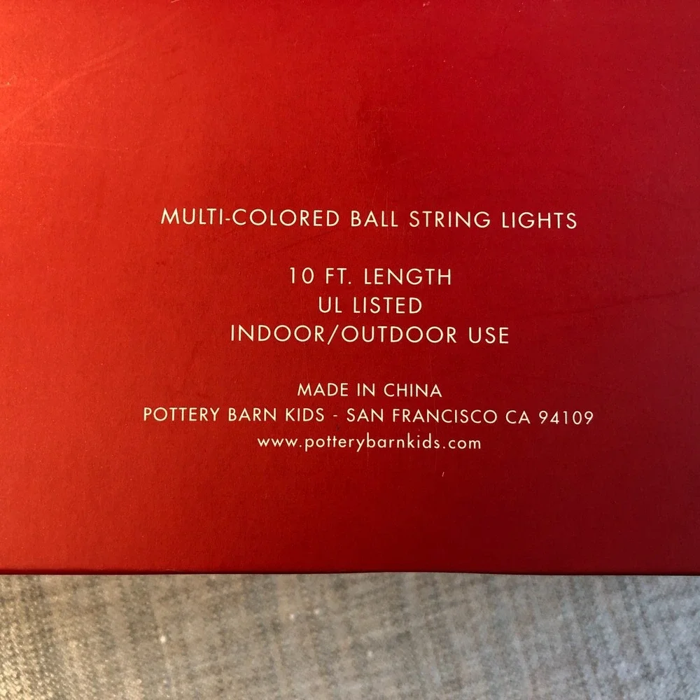 Pottery Barn Kids Globe String Lights Rainbow Multicolored Indoor/Outdoor/Patio